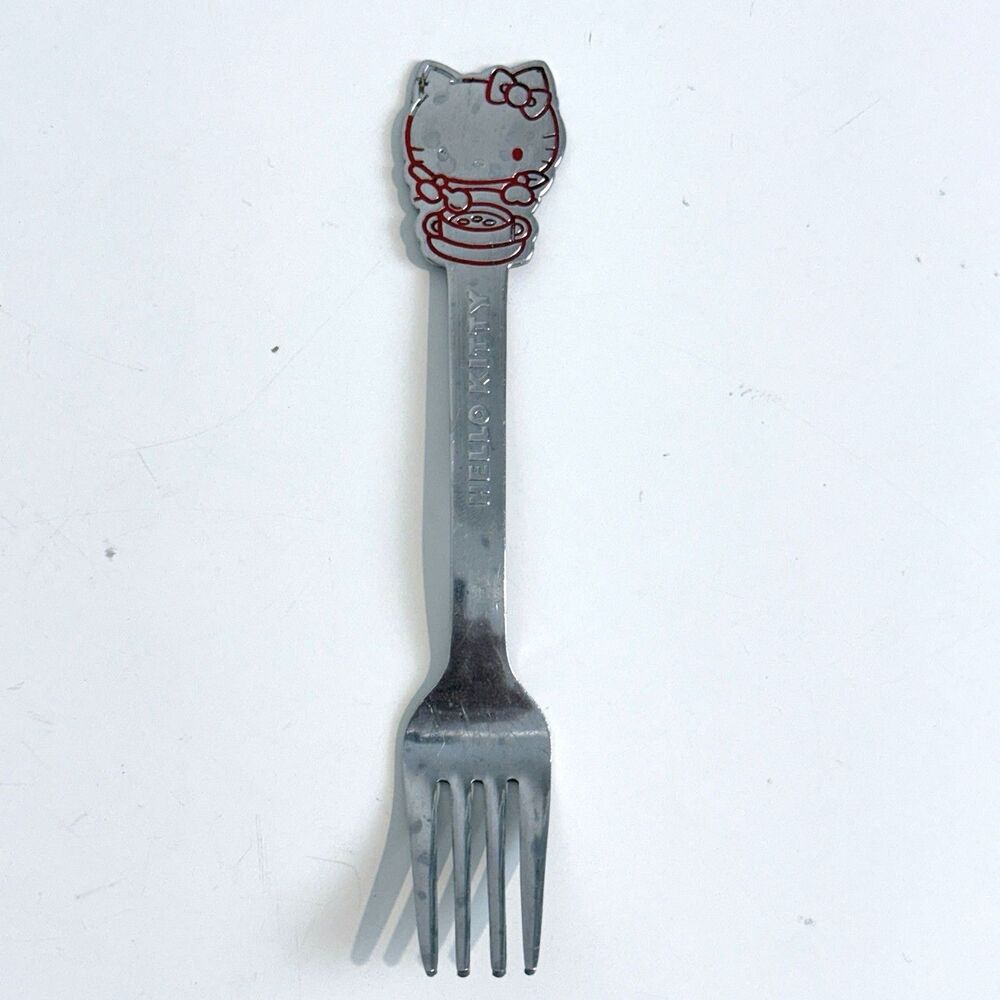 Vintage 1976 Hello Kitty Stainless Steel Child's Fork Utensil Sanrio